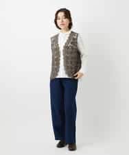 NHBEF14230 GIANNI LO GIUDICE(小さいサイズ)(メゾン ドゥ サンク) シャーリングシャンブレーブラウス ライトブルー