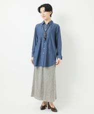 NHBGC81260 GIANNI LO GIUDICE(小さいサイズ)(メゾン ドゥ サンク) デニムチュニックブラウス ネイビー