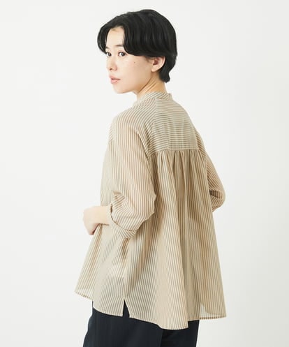 NHBGC93230  オーガニックコットンストライプブラウス