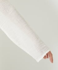 NHBGE54270 GIANNI LO GIUDICE(小さいサイズ)(メゾン ドゥ サンク) リネンからみ織りブラウス ブラウン