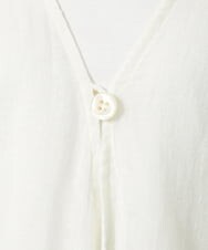 NHBGE54270 GIANNI LO GIUDICE(小さいサイズ)(メゾン ドゥ サンク) リネンからみ織りブラウス ブラウン