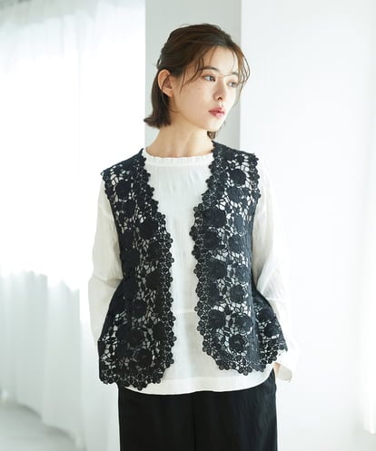 NHBGF81220 GIANNI LO GIUDICE(小さいサイズ) ケミカルレースジレ