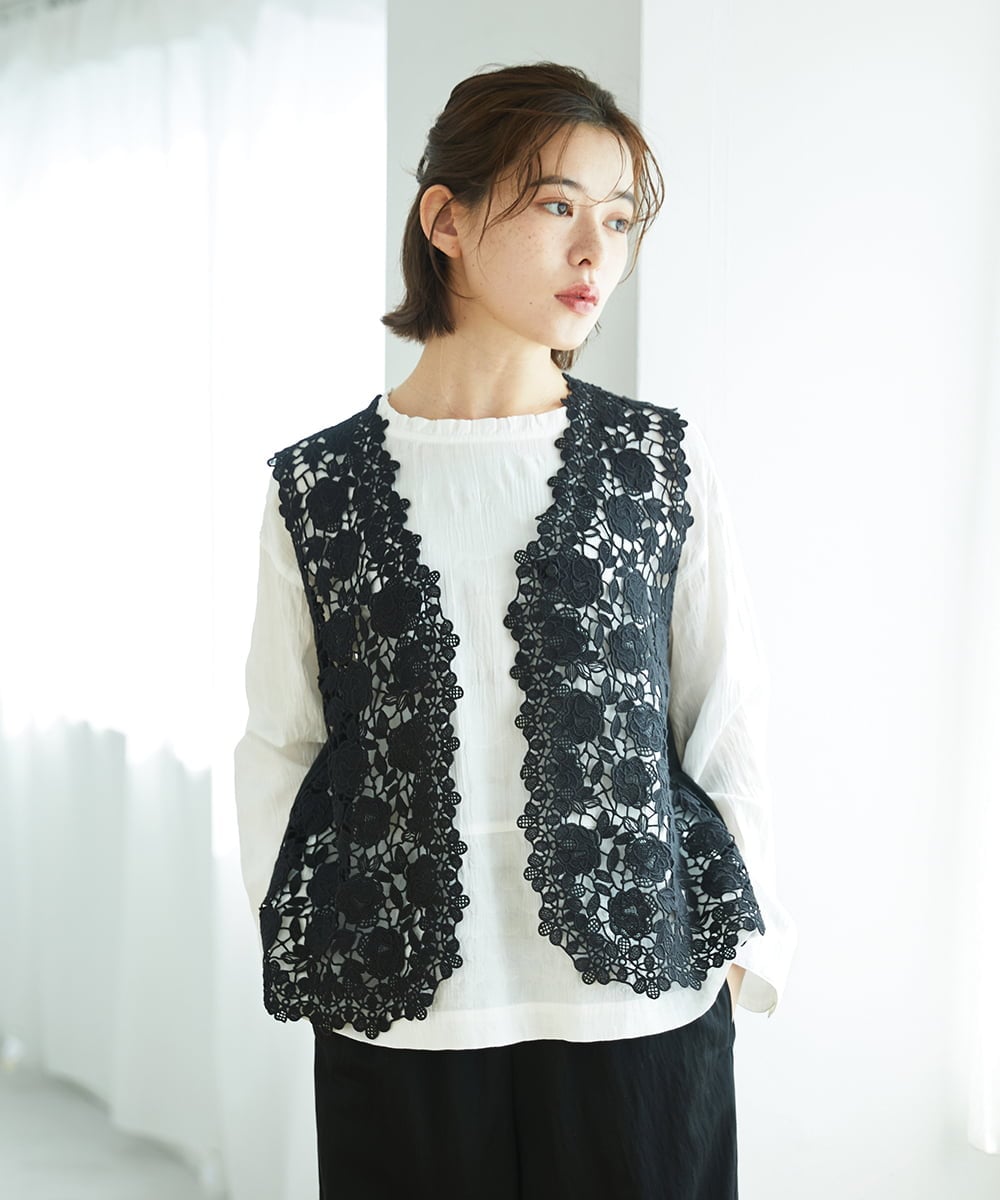 NHBGF81220 GIANNI LO GIUDICE(小さいサイズ) ケミカルレースジレ