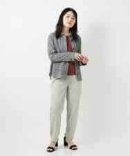 NHBGF90250 GIANNI LO GIUDICE(小さいサイズ)(メゾン ドゥ サンク) コットンシャーリングブラウス ネイビー