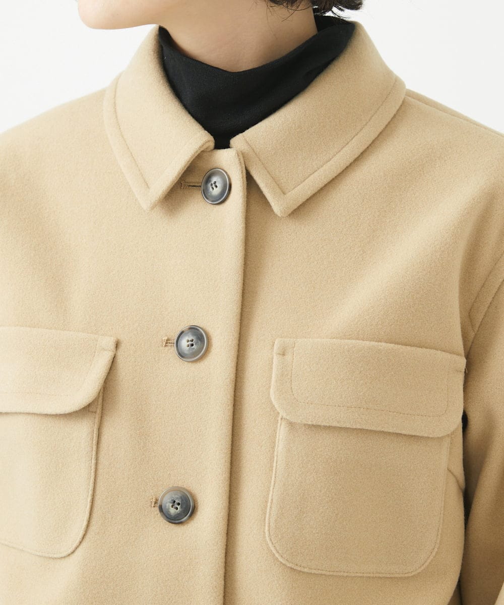 NHDAC88390 GIANNI LO GIUDICE(小さいサイズ)(メゾン ドゥ サンク) [セットアップ対応]圧縮ジャージーブルゾン ベージュ