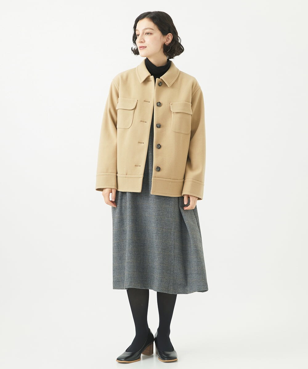 NHDAC88390 GIANNI LO GIUDICE(小さいサイズ)(メゾン ドゥ サンク) [セットアップ対応]圧縮ジャージーブルゾン ベージュ