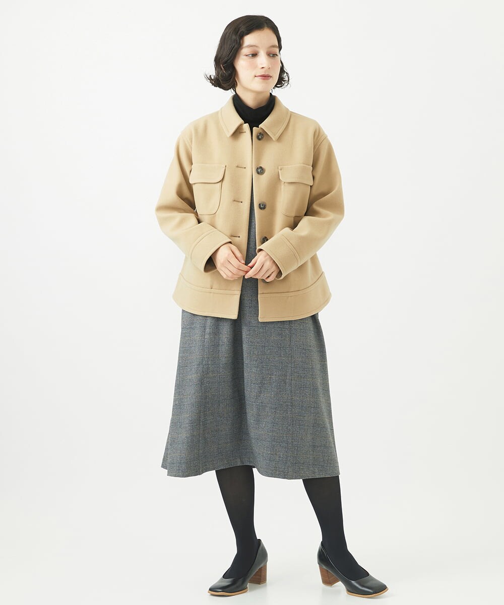 NHDAC88390 GIANNI LO GIUDICE(小さいサイズ)(メゾン ドゥ サンク) [セットアップ対応]圧縮ジャージーブルゾン ベージュ