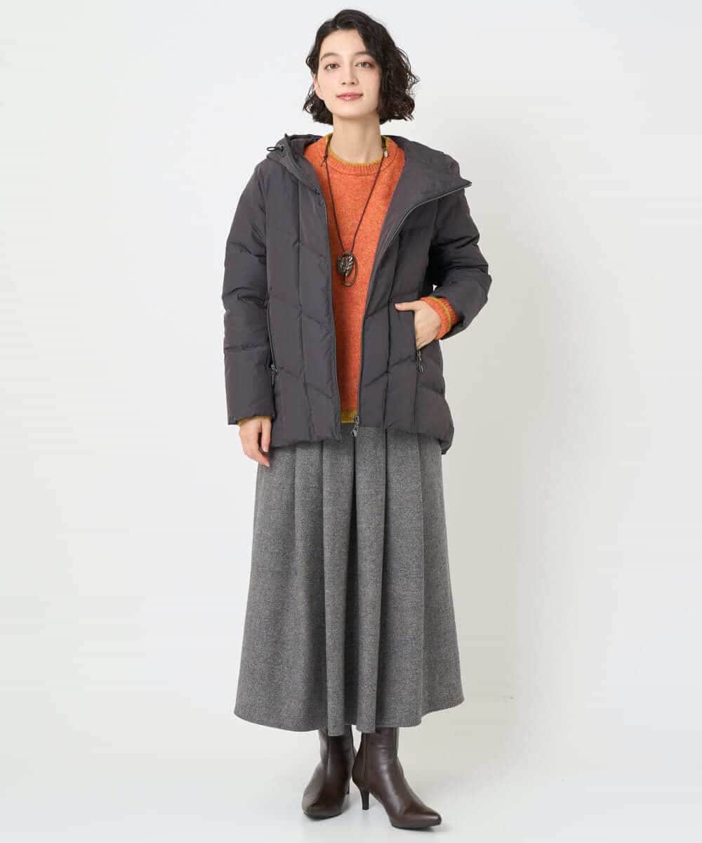 NHDAE31590 GIANNI LO GIUDICE(小さいサイズ)(メゾン ドゥ サンク) タフタメモリーダウンジャケット ダークグリーン