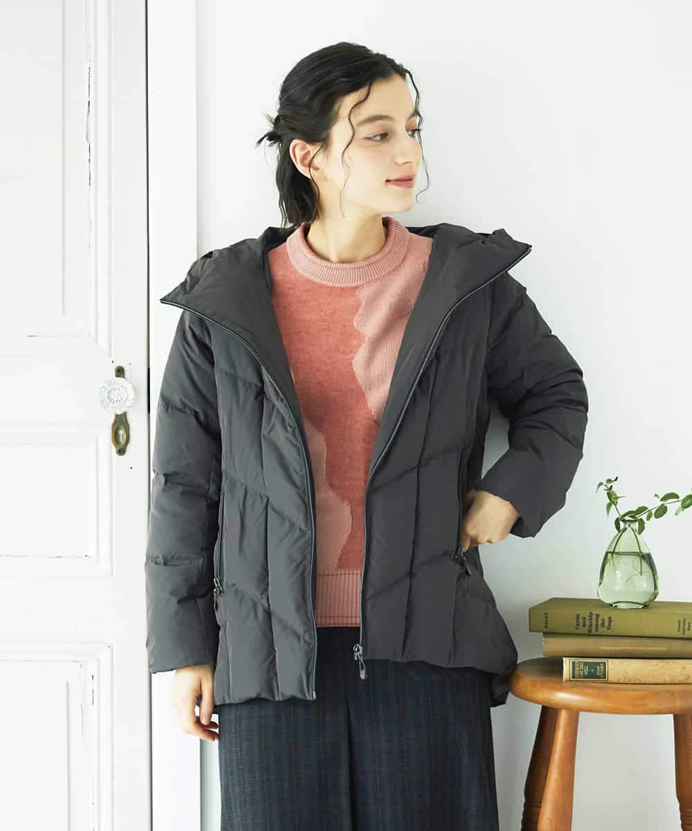 NHDAE31590 GIANNI LO GIUDICE(小さいサイズ)(メゾン ドゥ サンク) タフタメモリーダウンジャケット ブラウン