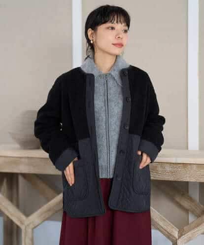 NHDAH39360 GIANNI LO GIUDICE(小さいサイズ) ボアタフタキルトブルゾン