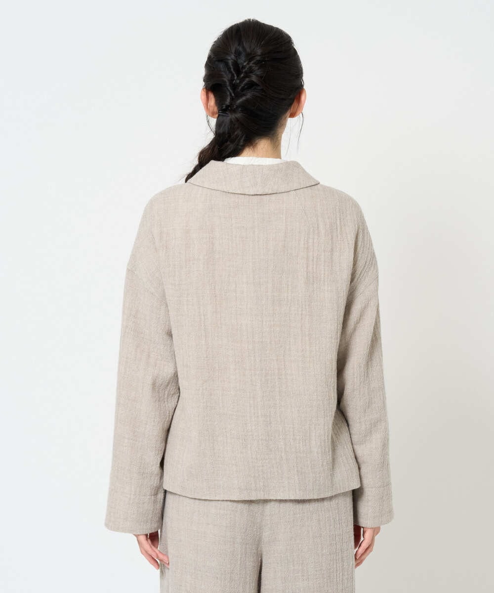 NHDAH46390 GIANNI LO GIUDICE(小さいサイズ)(メゾン ドゥ サンク) [セットアップ対応]ウールリファインガーゼジャケット ベージュ