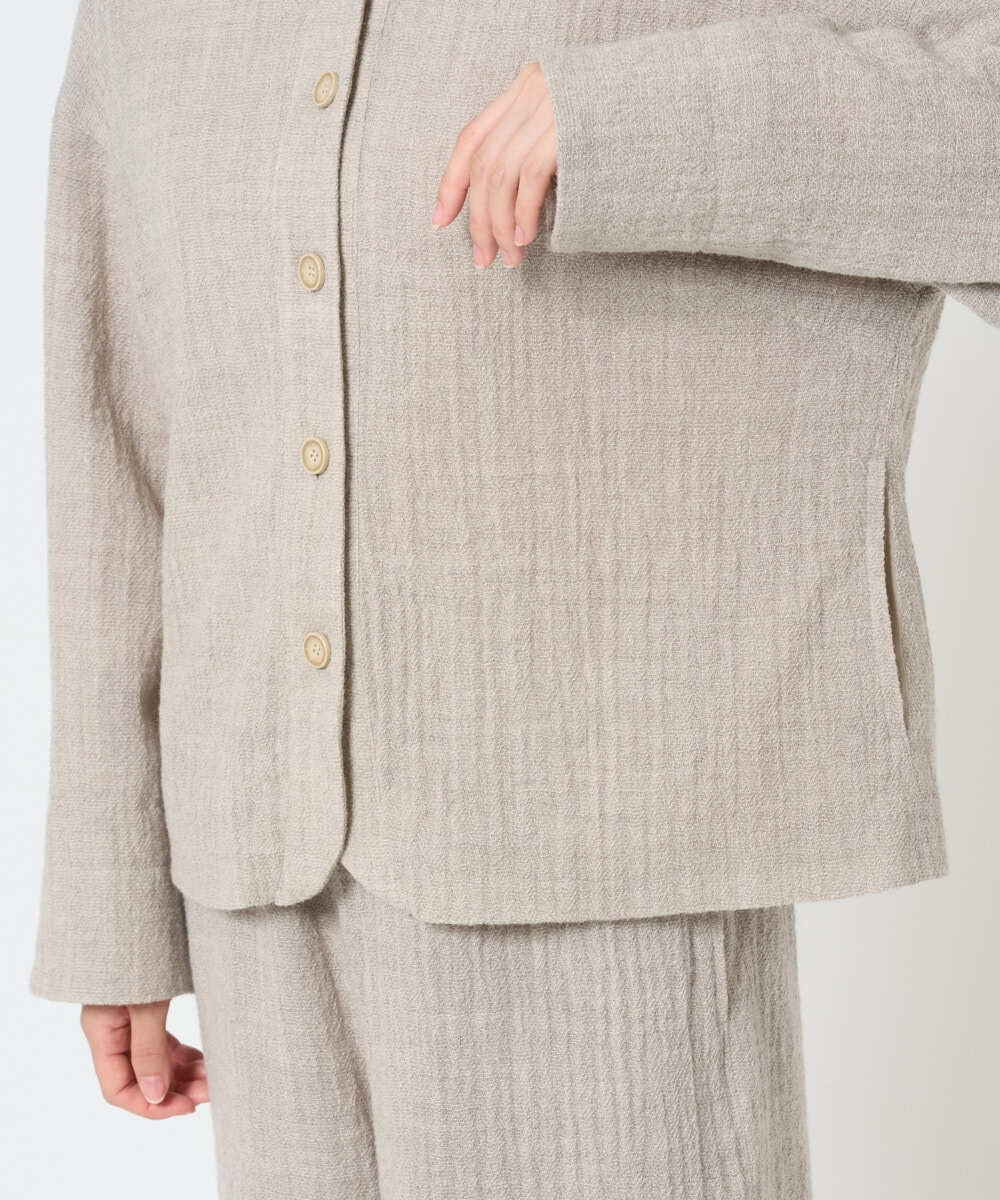 NHDAH46390 GIANNI LO GIUDICE(小さいサイズ)(メゾン ドゥ サンク) [セットアップ対応]ウールリファインガーゼジャケット ベージュ