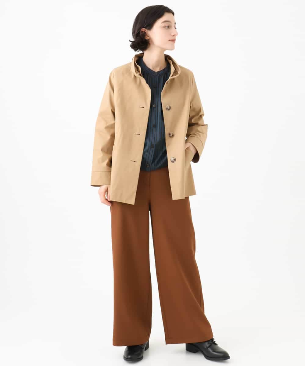NHDAI84390 GIANNI LO GIUDICE(小さいサイズ)(メゾン ドゥ サンク) ストレッチツイルショートコート ベージュ