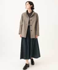 NHDAI84390 GIANNI LO GIUDICE(小さいサイズ)(メゾン ドゥ サンク) ストレッチツイルショートコート ベージュ