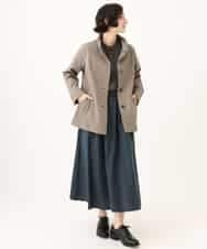 NHDAI84390 GIANNI LO GIUDICE(小さいサイズ)(メゾン ドゥ サンク) ストレッチツイルショートコート ベージュ