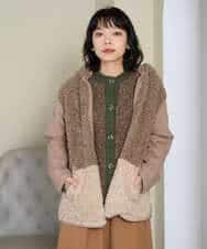NHDAI89360 GIANNI LO GIUDICE(小さいサイズ)(メゾン ドゥ サンク) プードルボアフーデッドブルゾン ベージュ