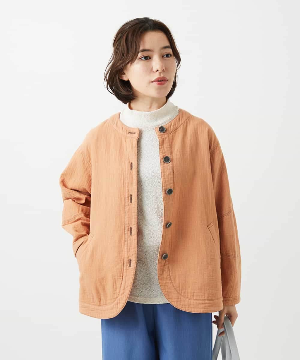 NHDED10330 GIANNI LO GIUDICE(小さいサイズ) [セットアップ対応]二重織ガーゼデニム製品染めブルゾン
