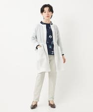 NHDGC83330 GIANNI LO GIUDICE(小さいサイズ)(メゾン ドゥ サンク) メッシュシアーチュニック丈羽織 ホワイト