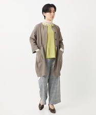 NHDGC83330 GIANNI LO GIUDICE(小さいサイズ)(メゾン ドゥ サンク) メッシュシアーチュニック丈羽織 ホワイト