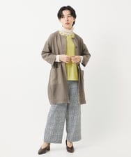 NHDGC83330 GIANNI LO GIUDICE(小さいサイズ)(メゾン ドゥ サンク) メッシュシアーチュニック丈羽織 ホワイト