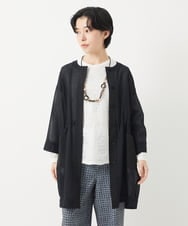 NHDGC83330 GIANNI LO GIUDICE(小さいサイズ)(メゾン ドゥ サンク) メッシュシアーチュニック丈羽織 ホワイト