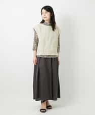 NHDGE51300 GIANNI LO GIUDICE(小さいサイズ)(メゾン ドゥ サンク) [セットアップ対応]リネンステッチストライプベスト ブラック