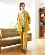 NHDGF26360 GIANNI LO GIUDICE(小さいサイズ)(メゾン ドゥ サンク) [セットアップ対応]コットンナチュラルワッシャージャケット グリーン