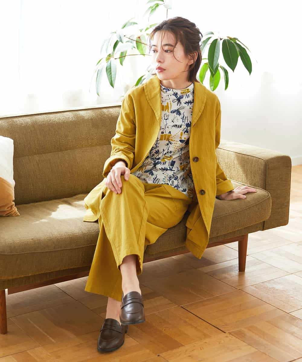 NHDGF26360 GIANNI LO GIUDICE(小さいサイズ)(メゾン ドゥ サンク) [セットアップ対応]コットンナチュラルワッシャージャケット グリーン