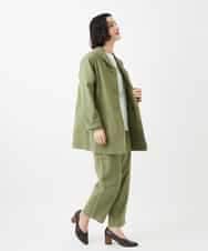 NHDGF26360 GIANNI LO GIUDICE(小さいサイズ)(メゾン ドゥ サンク) [セットアップ対応]コットンナチュラルワッシャージャケット グリーン