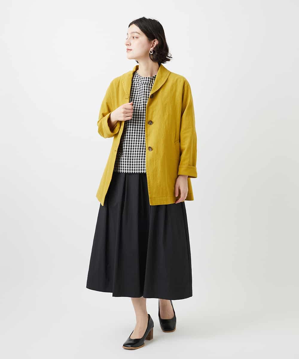NHDGF26360 GIANNI LO GIUDICE(小さいサイズ)(メゾン ドゥ サンク) [セットアップ対応]コットンナチュラルワッシャージャケット グリーン