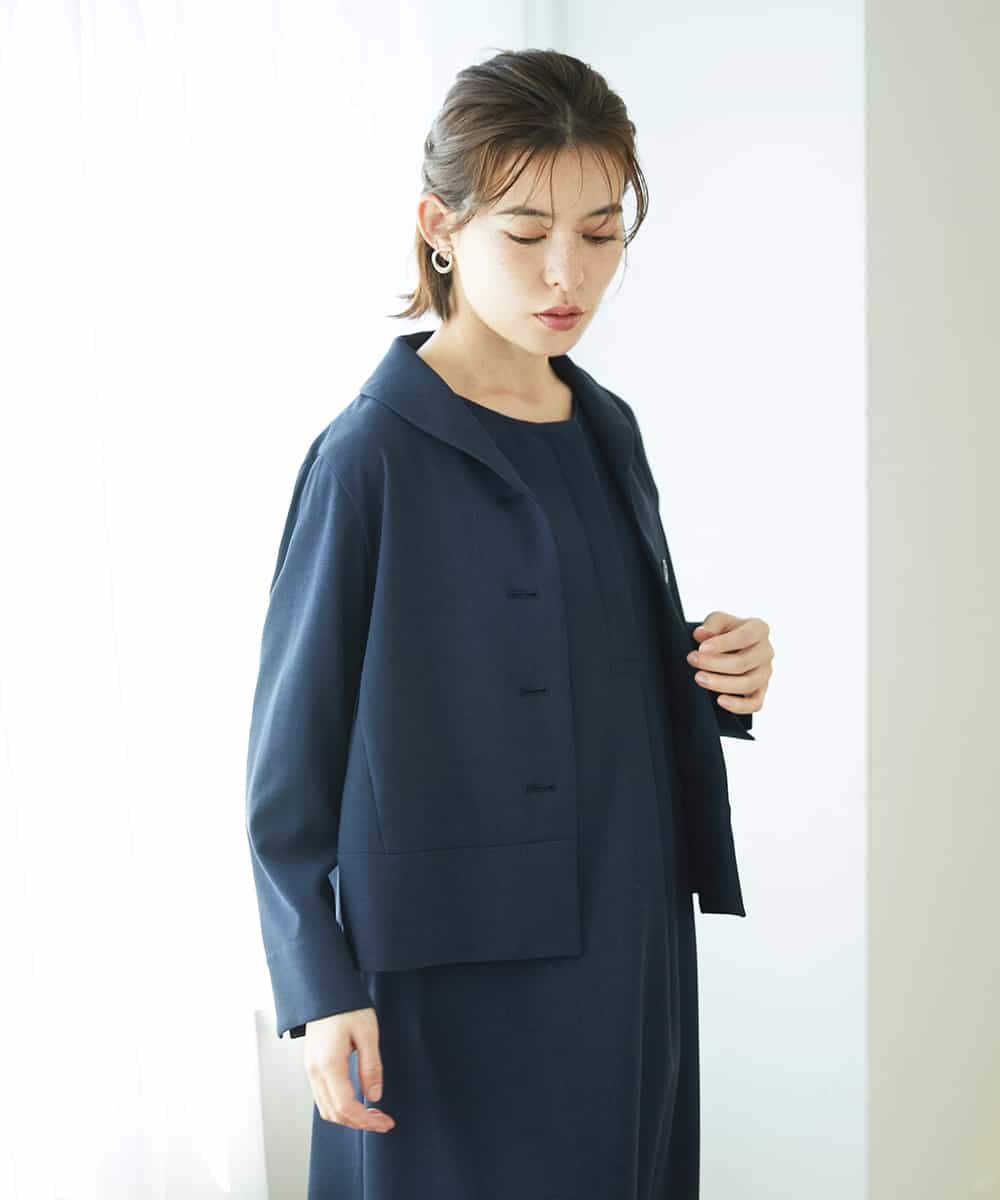 NHDGF88290 GIANNI LO GIUDICE(小さいサイズ)(メゾン ドゥ サンク) [セットアップ対応]リネンライクジャケット ライトグレー