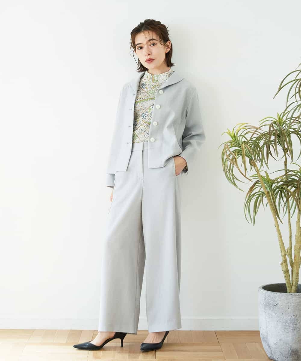 NHDGF88290 GIANNI LO GIUDICE(小さいサイズ)(メゾン ドゥ サンク) [セットアップ対応]リネンライクジャケット ライトグレー