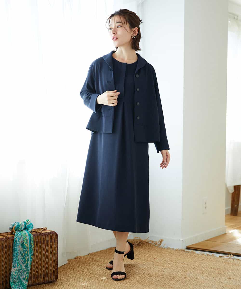 NHDGF88290 GIANNI LO GIUDICE(小さいサイズ)(メゾン ドゥ サンク) [セットアップ対応]リネンライクジャケット ライトグレー