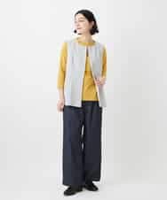 NHDGF89260 GIANNI LO GIUDICE(小さいサイズ)(メゾン ドゥ サンク) [セットアップ対応]リネンライクノーカラージレ ライトグレー
