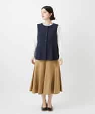 NHDGF89260 GIANNI LO GIUDICE(小さいサイズ)(メゾン ドゥ サンク) [セットアップ対応]リネンライクノーカラージレ ライトグレー