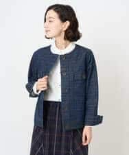 NHDJB20390 GIANNI LO GIUDICE(小さいサイズ)(メゾン ドゥ サンク) レインボーデニムジャケット ネイビー