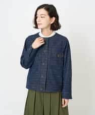 NHDJB20390 GIANNI LO GIUDICE(小さいサイズ)(メゾン ドゥ サンク) レインボーデニムジャケット ネイビー