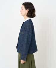 NHDJB20390 GIANNI LO GIUDICE(小さいサイズ)(メゾン ドゥ サンク) レインボーデニムジャケット ネイビー