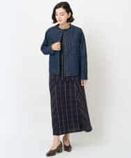 NHDJB20390 GIANNI LO GIUDICE(小さいサイズ)(メゾン ドゥ サンク) レインボーデニムジャケット ネイビー