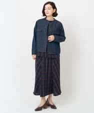 NHDJB20390 GIANNI LO GIUDICE(小さいサイズ)(メゾン ドゥ サンク) レインボーデニムジャケット ネイビー