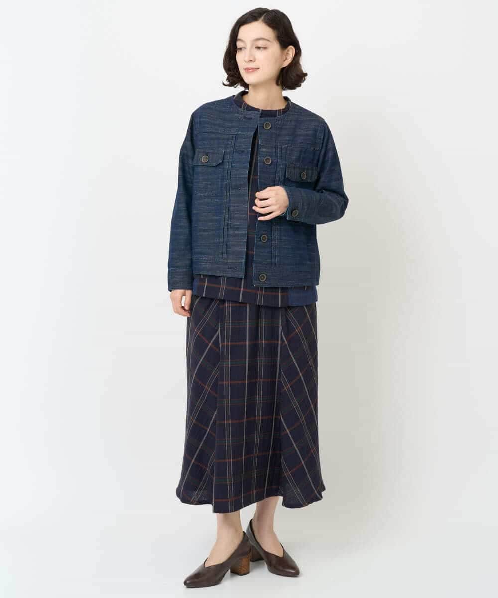 NHDJB20390 GIANNI LO GIUDICE(小さいサイズ)(メゾン ドゥ サンク) レインボーデニムジャケット ネイビー