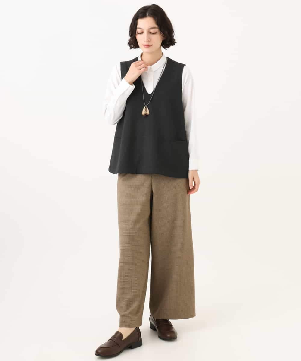 NHDJD18250 GIANNI LO GIUDICE(小さいサイズ)(メゾン ドゥ サンク) [日本製/セットアップ対応]アルガンギャバベスト ダークグレー