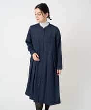 NHECF83390 GIANNI LO GIUDICE(小さいサイズ)(メゾン ドゥ サンク) ウール混デニム前開きワンピース ベージュ