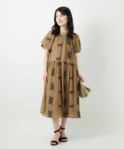 NHEGF93390 GIANNI LO GIUDICE(小さいサイズ) 楊柳フラワー刺しゅうワンピース