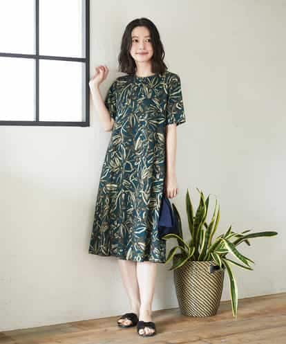 NHEGF95330 GIANNI LO GIUDICE(小さいサイズ) リーフプリントワンピース