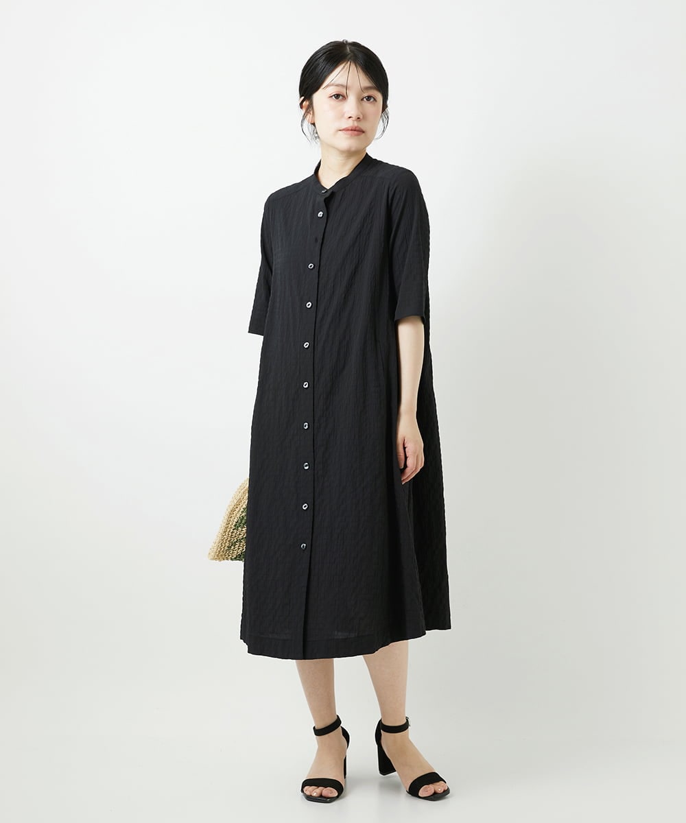 NHEGF96360 GIANNI LO GIUDICE(小さいサイズ)(メゾン ドゥ サンク) サッカーチェックシャツワンピース ライトブルー