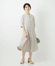 NHEGF96360 GIANNI LO GIUDICE(小さいサイズ)(メゾン ドゥ サンク) サッカーチェックシャツワンピース ライトブルー