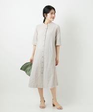 NHEGF96360 GIANNI LO GIUDICE(小さいサイズ)(メゾン ドゥ サンク) サッカーチェックシャツワンピース ライトブルー