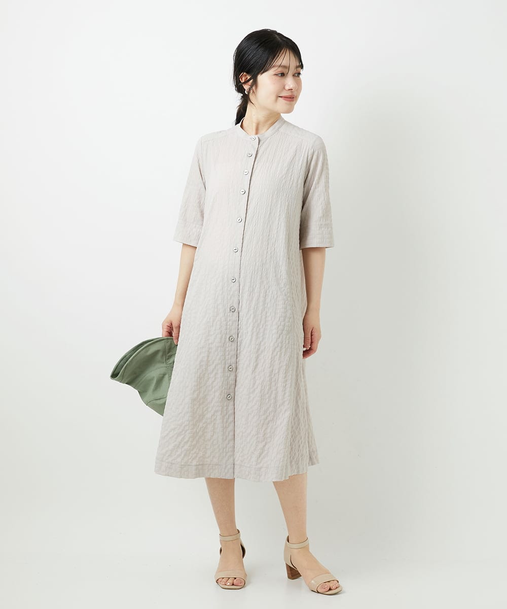 NHEGF96360 GIANNI LO GIUDICE(小さいサイズ)(メゾン ドゥ サンク) サッカーチェックシャツワンピース ライトブルー