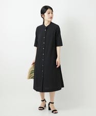 NHEGF96360 GIANNI LO GIUDICE(小さいサイズ)(メゾン ドゥ サンク) サッカーチェックシャツワンピース ブラック